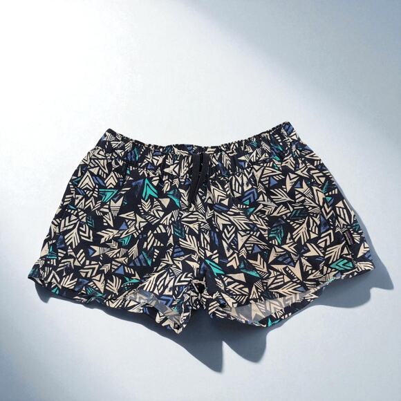 Patagonia Barely Baggies Womens XS Shorts Style 57041 Quill Navy Blue Funky 2.5" - Picture 2 of 9